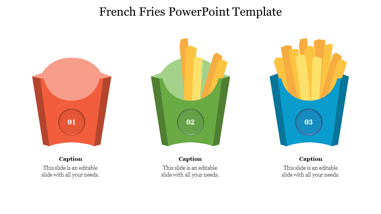 Get fantastic French Fries PowerPoint Template presentation